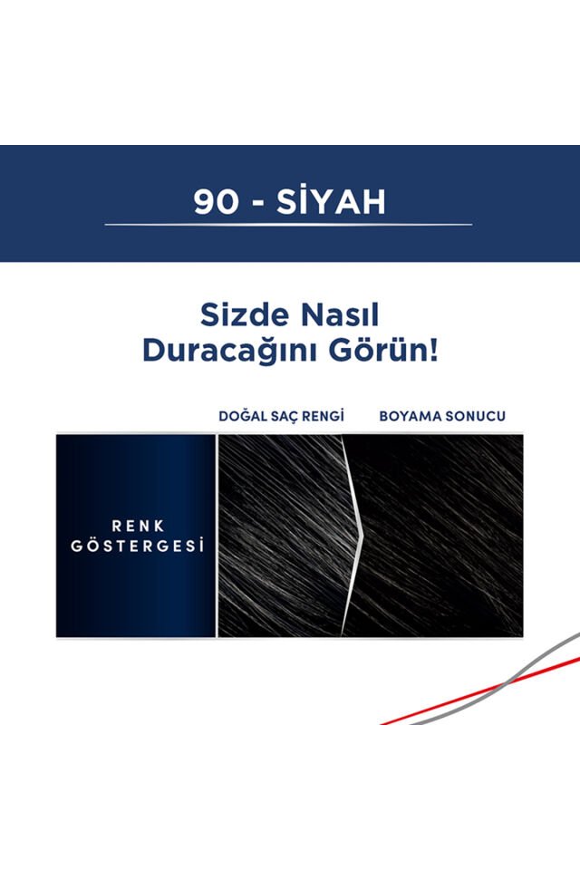 Schwarzkopf Men Perfect Saç Boyası 90- Siyah-Kolay ve Hızlı Beyaz Kapama (No Color)