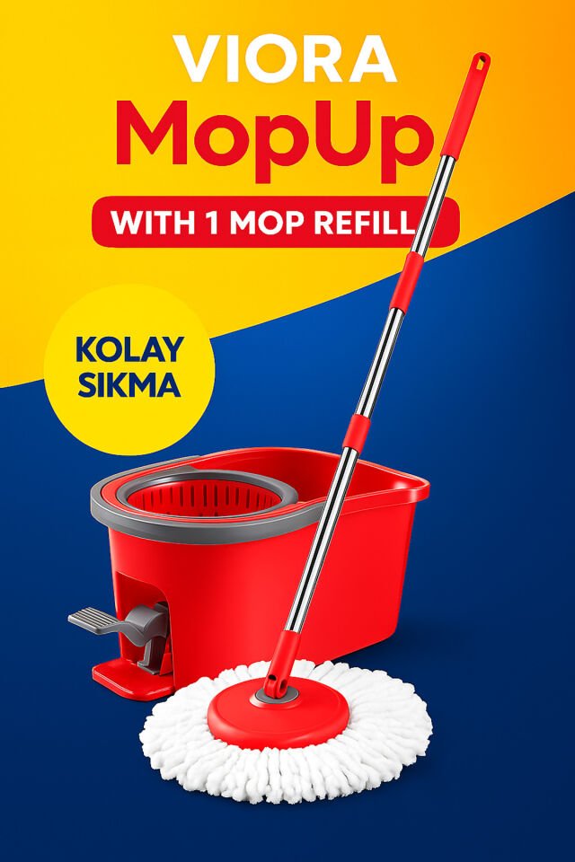 MopUp Pedallı Temizlik Seti Kırmızı