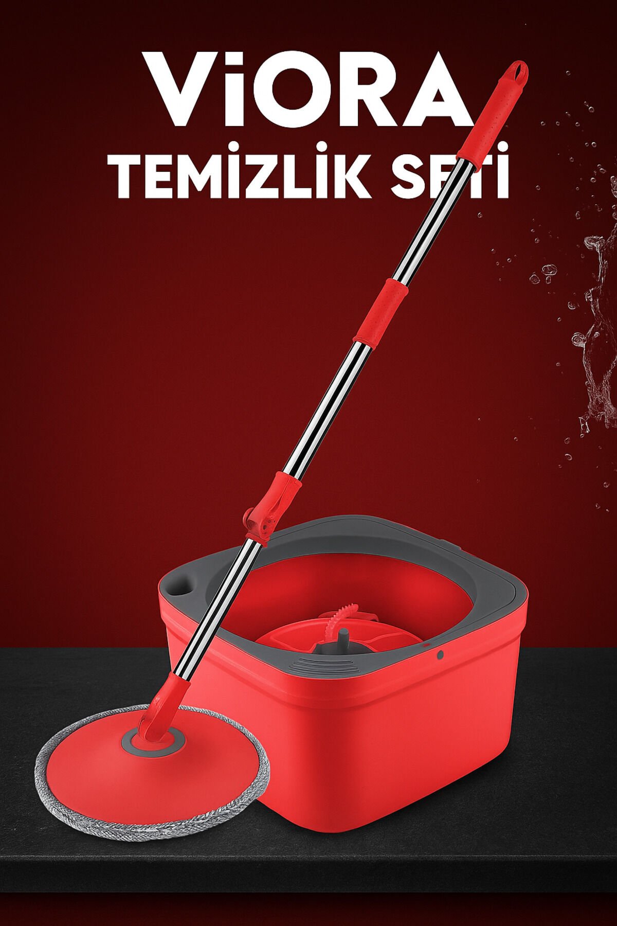 Forte Temiz Su Ile Kirli Su Ile Ayıran Otomatik Temizlik Seti Kırmızı