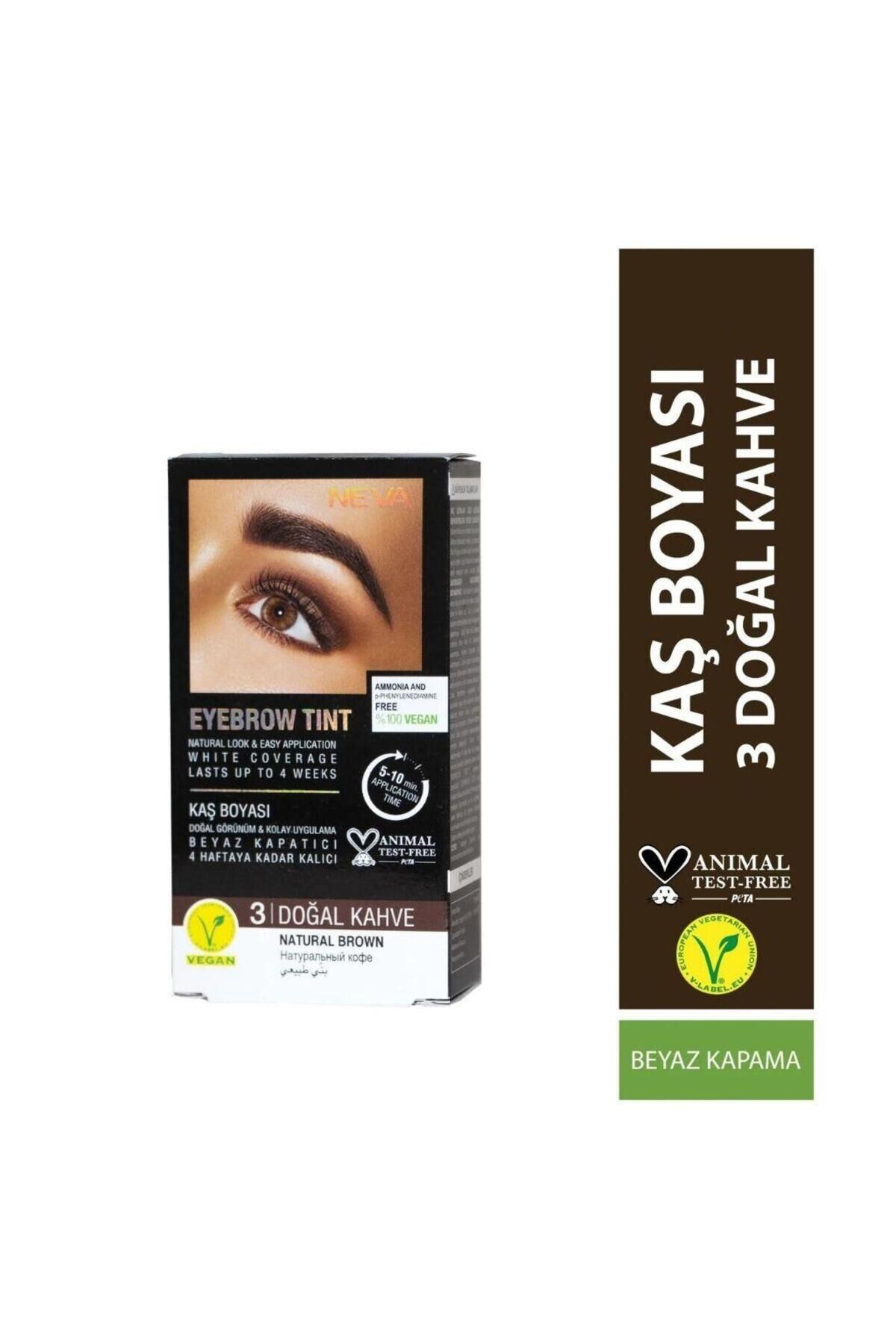 Eyebrow Tint Vegan Kaş Boyası Seti 3 Doğal Kahve 3 Doğal Kahve