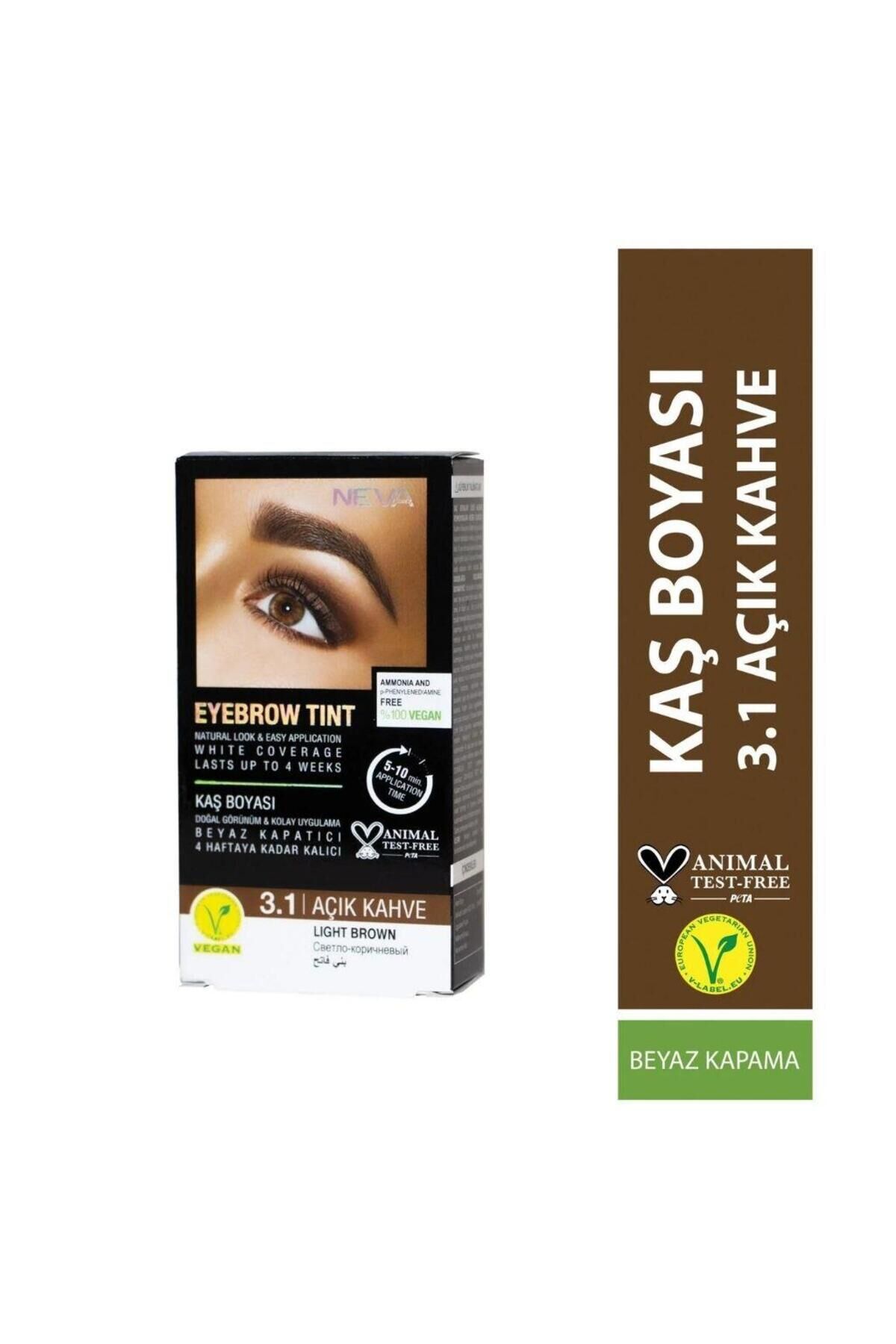 Eyebrow Tint Vegan Kaş Boyası Seti 3.1 Açık Kahve Açik Kahve