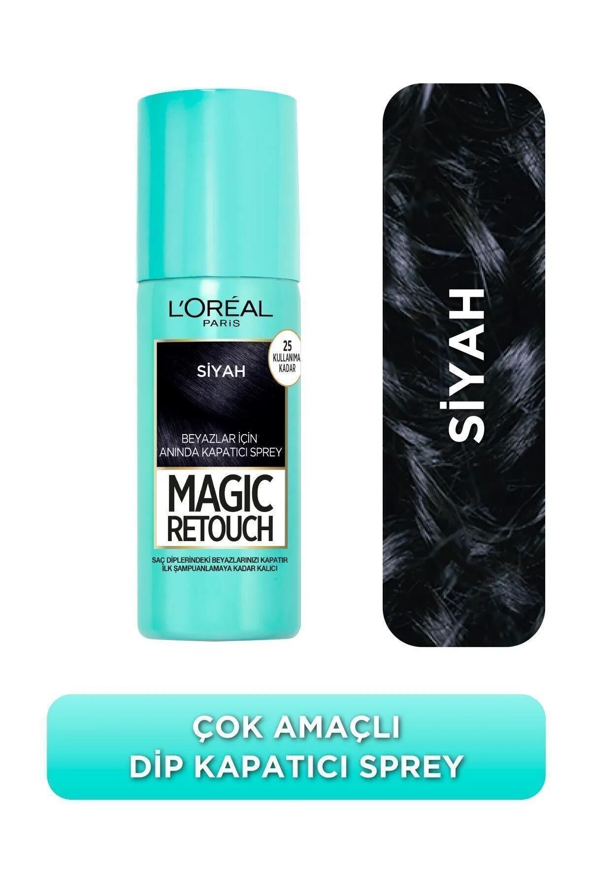 Beyazlar Için Kapatıcı Altın Kahverengi Saç Spreyi 75 ml Siyah