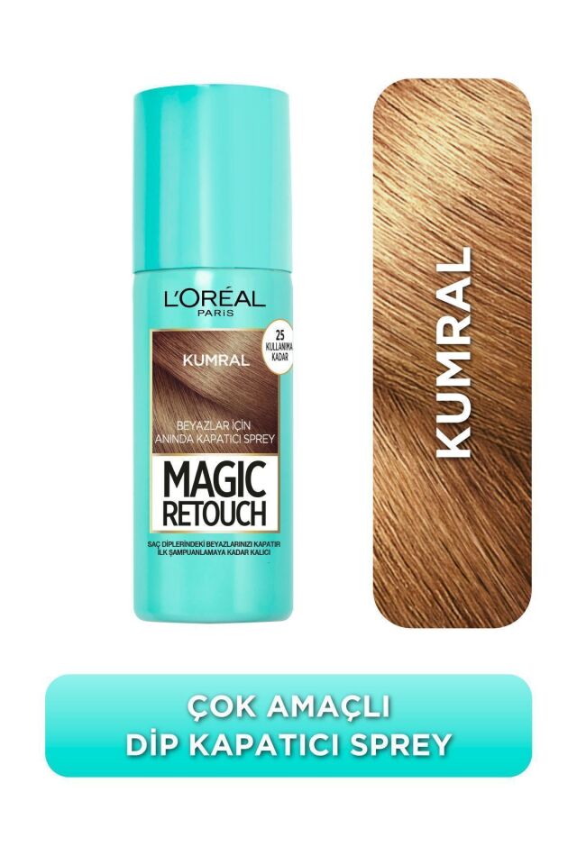 Beyazlar Için Kapatıcı Altın Kahverengi Saç Spreyi 75 ml Kumral