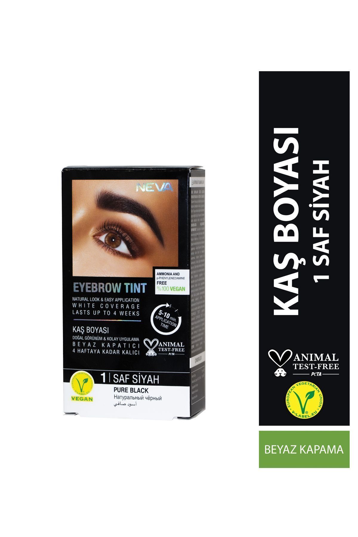 Kaş Boyası Seti (vegan) 1 SAF SİYAH - Pure Black Saf Si̇yah