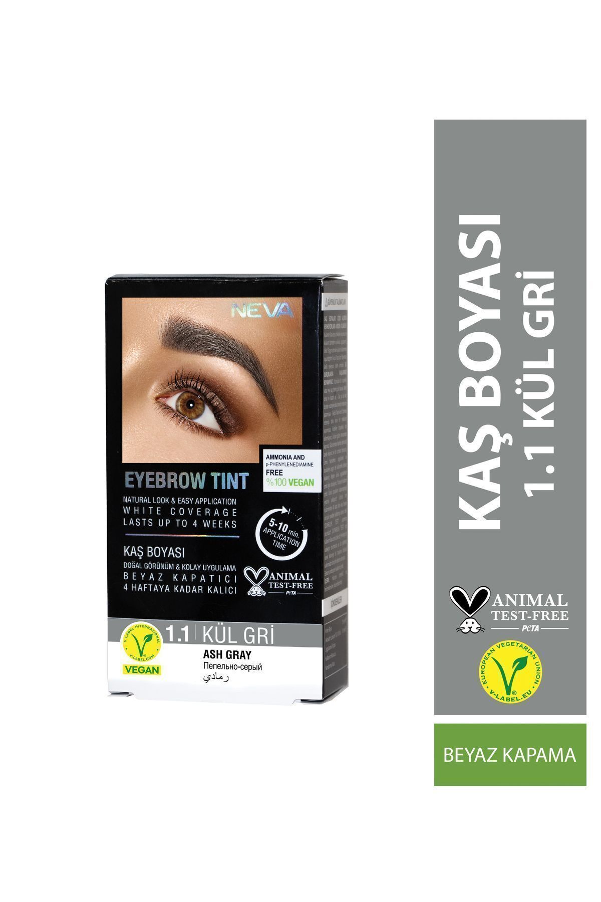 Kaş Boyası Seti (vegan) 1.1 KÜL GRİ - Ash Gray Kül Gri̇