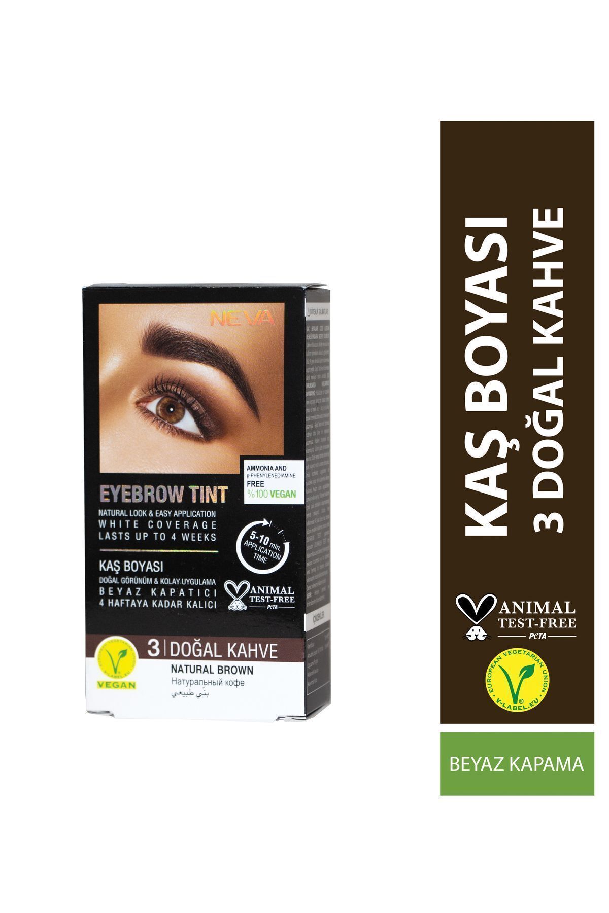 Kaş Boyası Seti (vegan) 3 DOĞAL KAHVE - Natural Brown Doğal Kahve