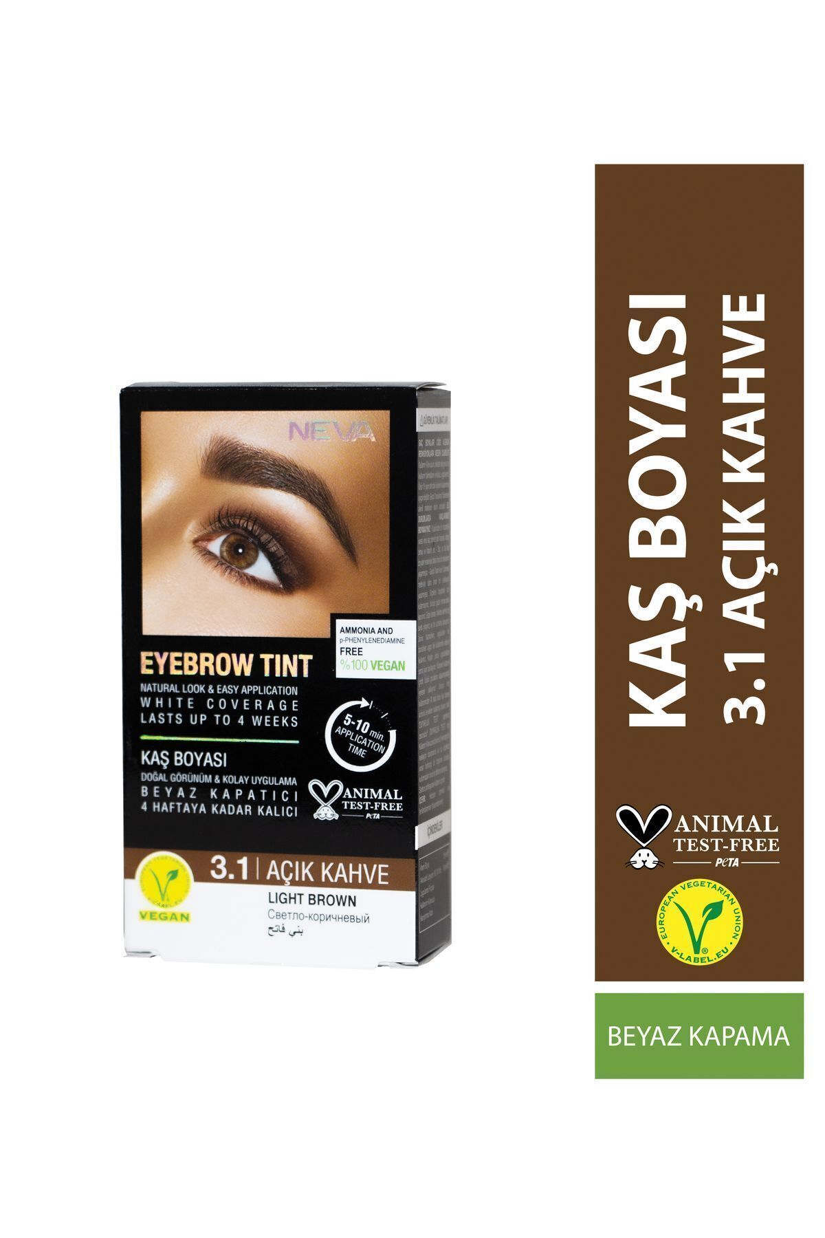Kaş Boyası Seti (vegan) 3.1 AÇIK KAHVE - Lıght Brown Açik Kahve