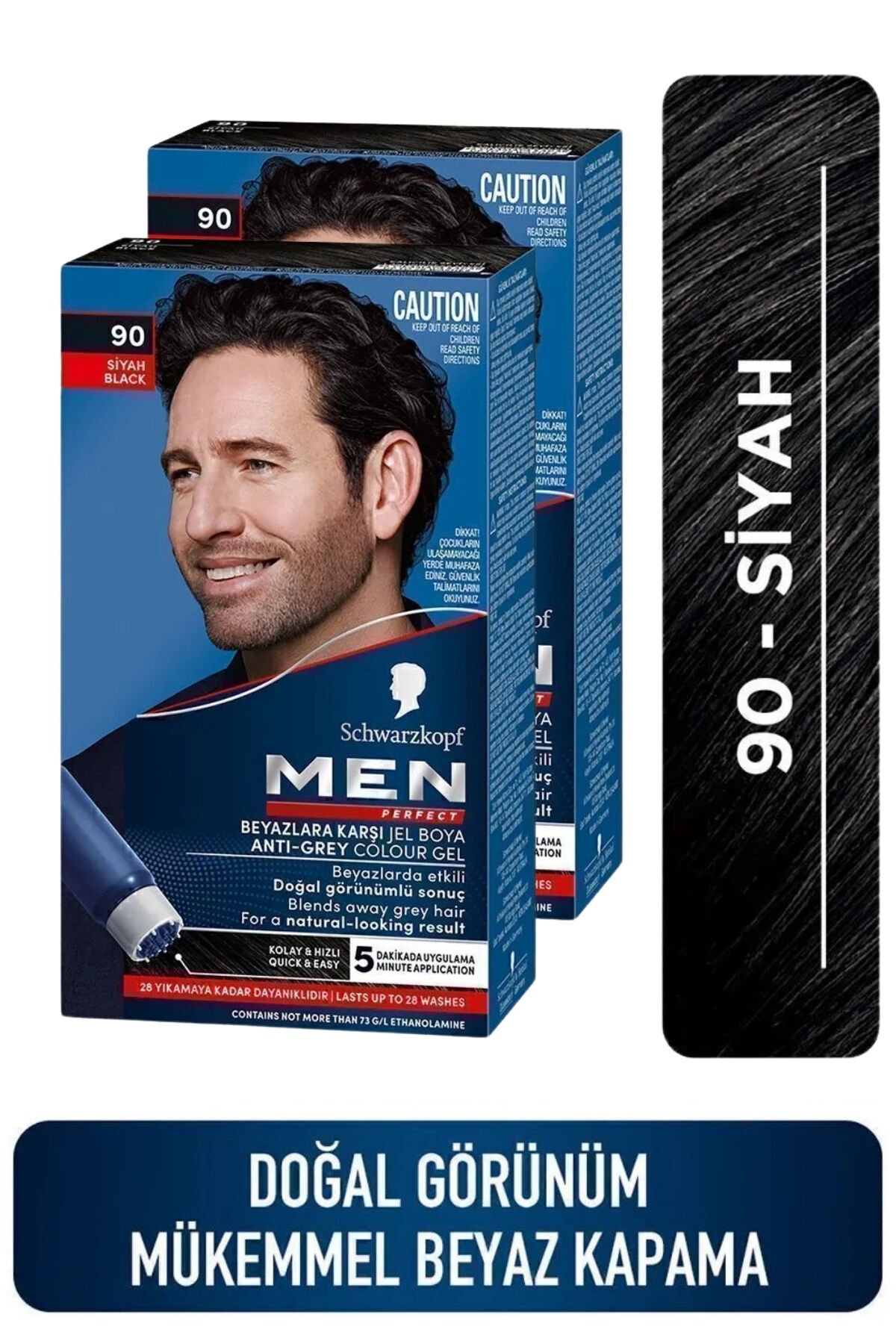 Schwarzkopf Saç Boyası 90 - Siyah X 2 Adet Renksiz