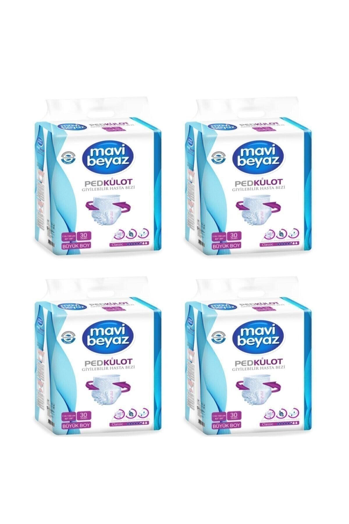 Ped Külot Yetişkin Hasta Bezi Büyük Boy-large 30 Lu 4 Paket 120 Kullanım L