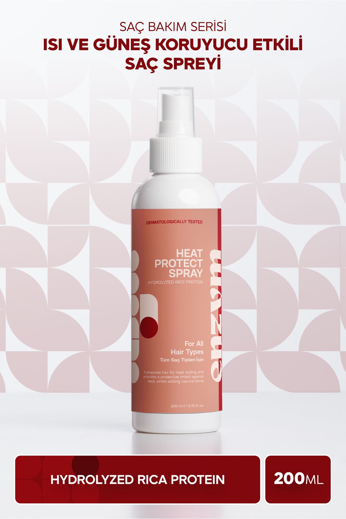 Isı Ve Güneş Koruyucu Etkili Saç Spreyi 200 ml (Keratin + Hidrolize Pirinç Proteini)