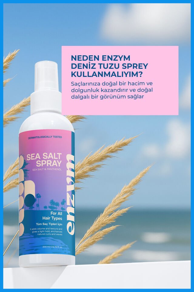 Hacim Ve Dolgunluk Veren, Saç Şekillendirici Deniz Tuzu Saç Bakım Spreyi 200 ml