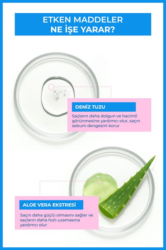 Hacim Ve Dolgunluk Veren, Saç Şekillendirici Deniz Tuzu Saç Bakım Spreyi 200 ml