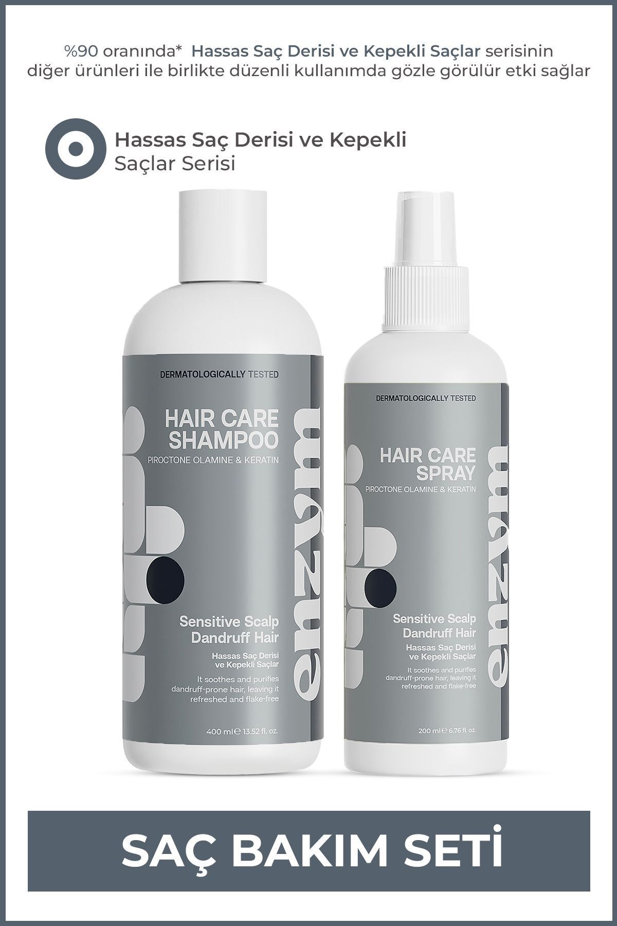 Hassas Saç Derisi Ve Kepekli Saçlara Özel Saç Bakım Kepek Karşıtı Seti (şampuan+sprey)