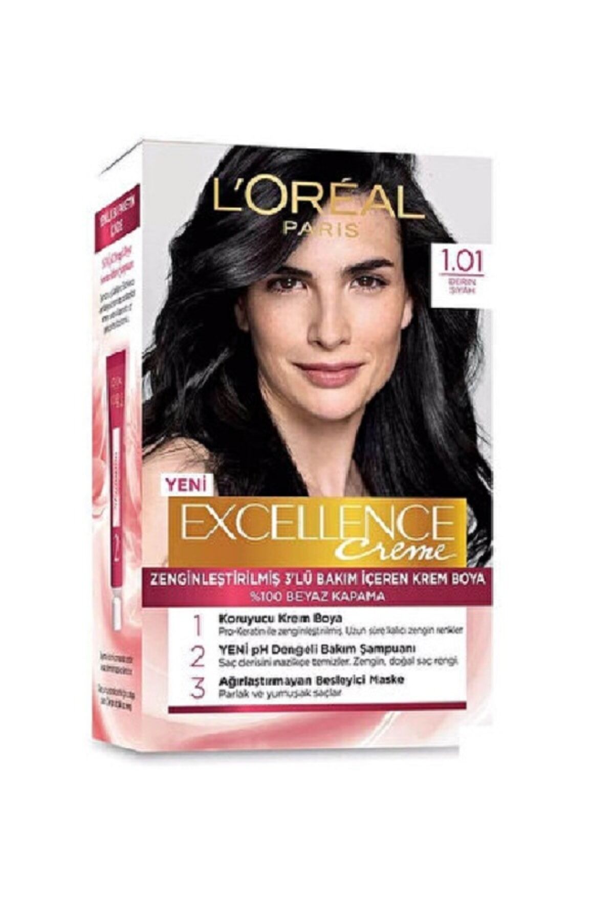 L'Oréal Paris Excellence Saç Boyası 1.01 Derin Siyah