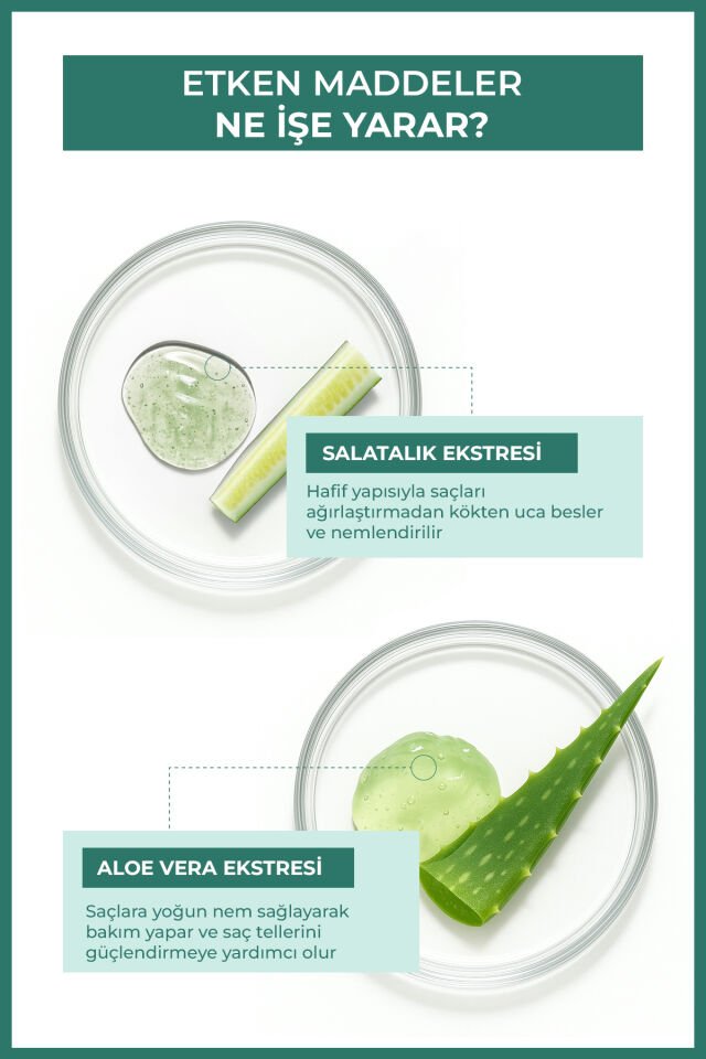 Doğal Saç Bakım Detoksu Besleyici Aloe Vera Ve Salatalık Tonik 200 ml