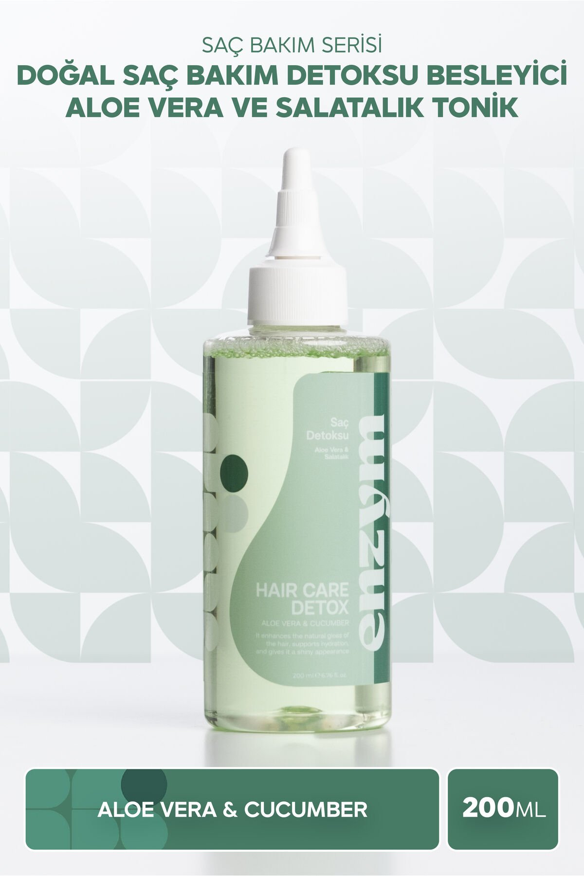 Doğal Saç Bakım Detoksu Besleyici Aloe Vera Ve Salatalık Tonik 200 ml