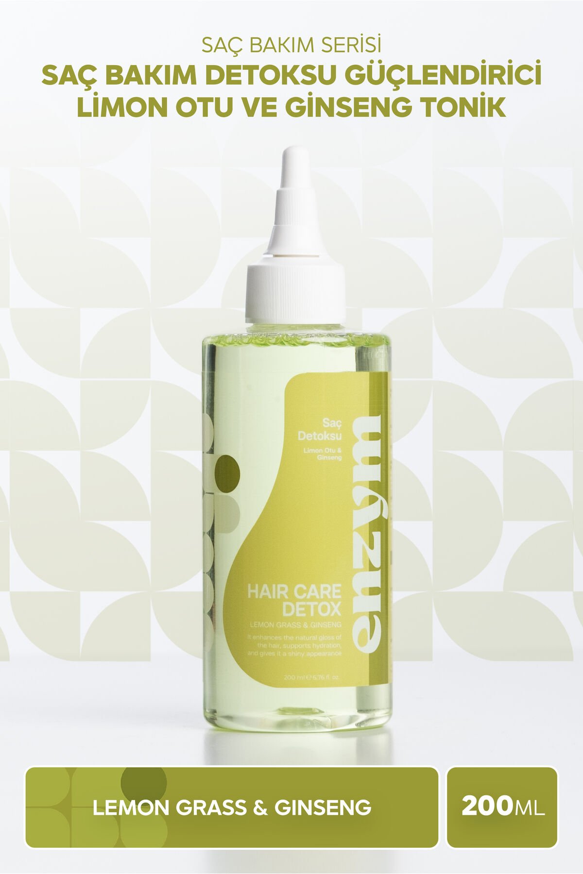 Doğal Saç Bakım Detoksu Güçlendirici Limon Otu Ve Ginseng Tonik 200 ml