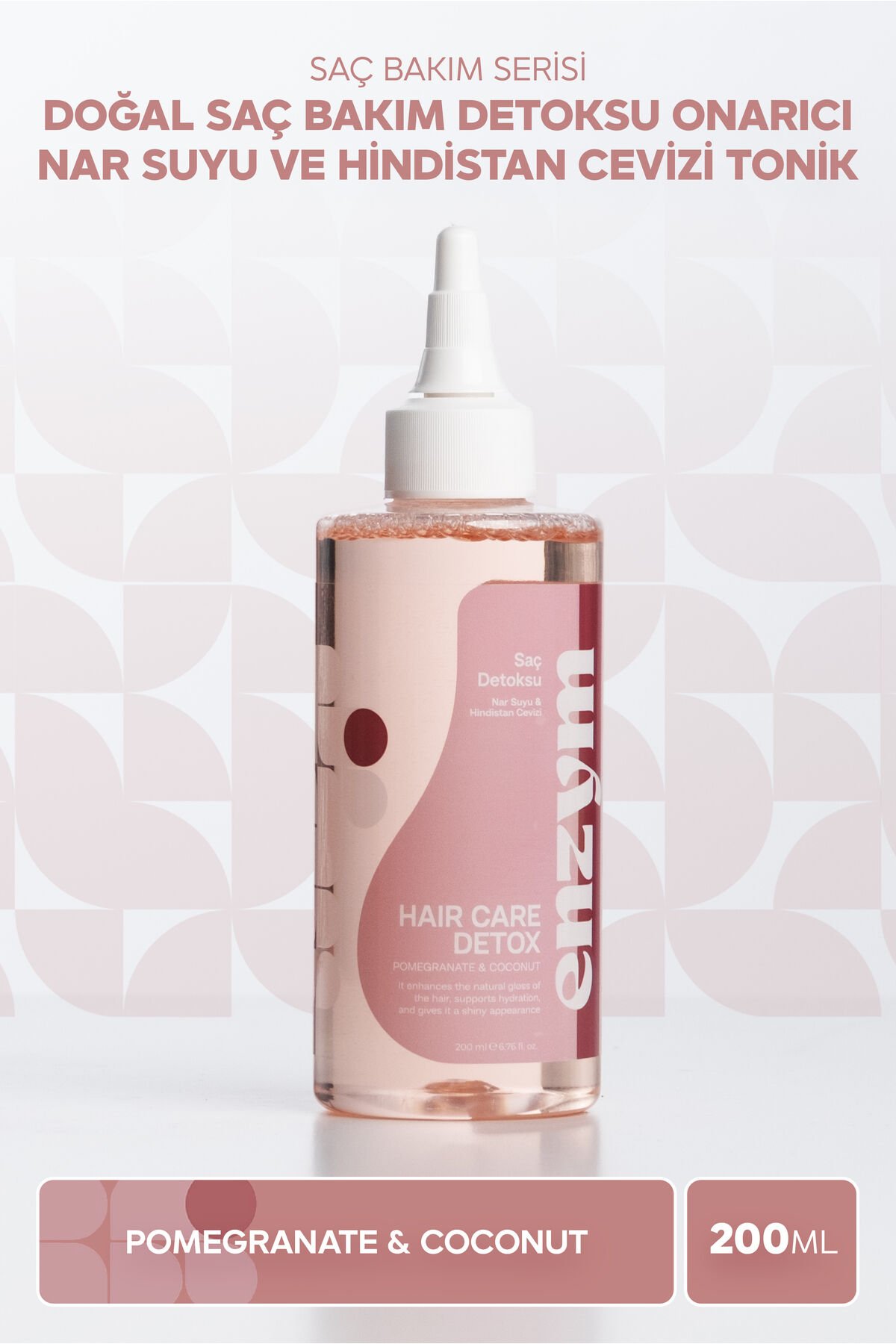 Doğal Saç Bakım Detoksu Onarıcı Nar Suyu Ve Hindistan Cevizi Tonik 200 ml