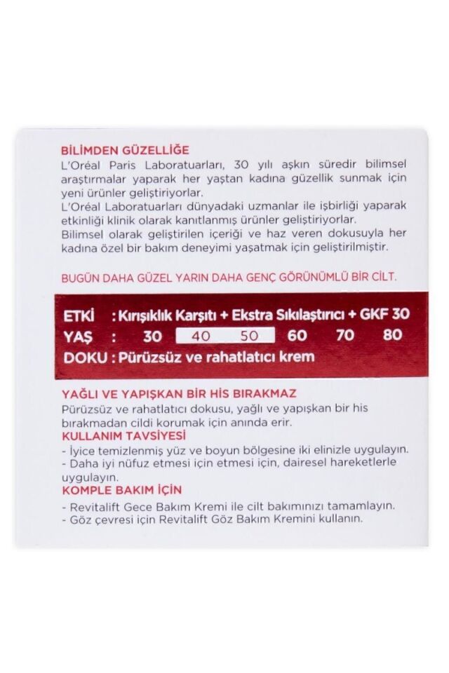 Revitalift Gündüz Spf30