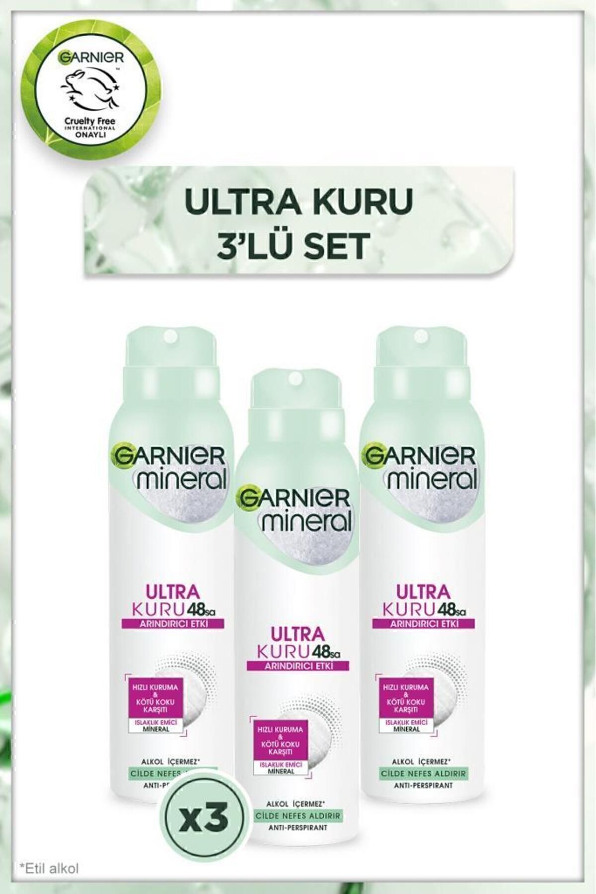 Mineral Ultra Kuru Sprey Deodorant 3'lü Set