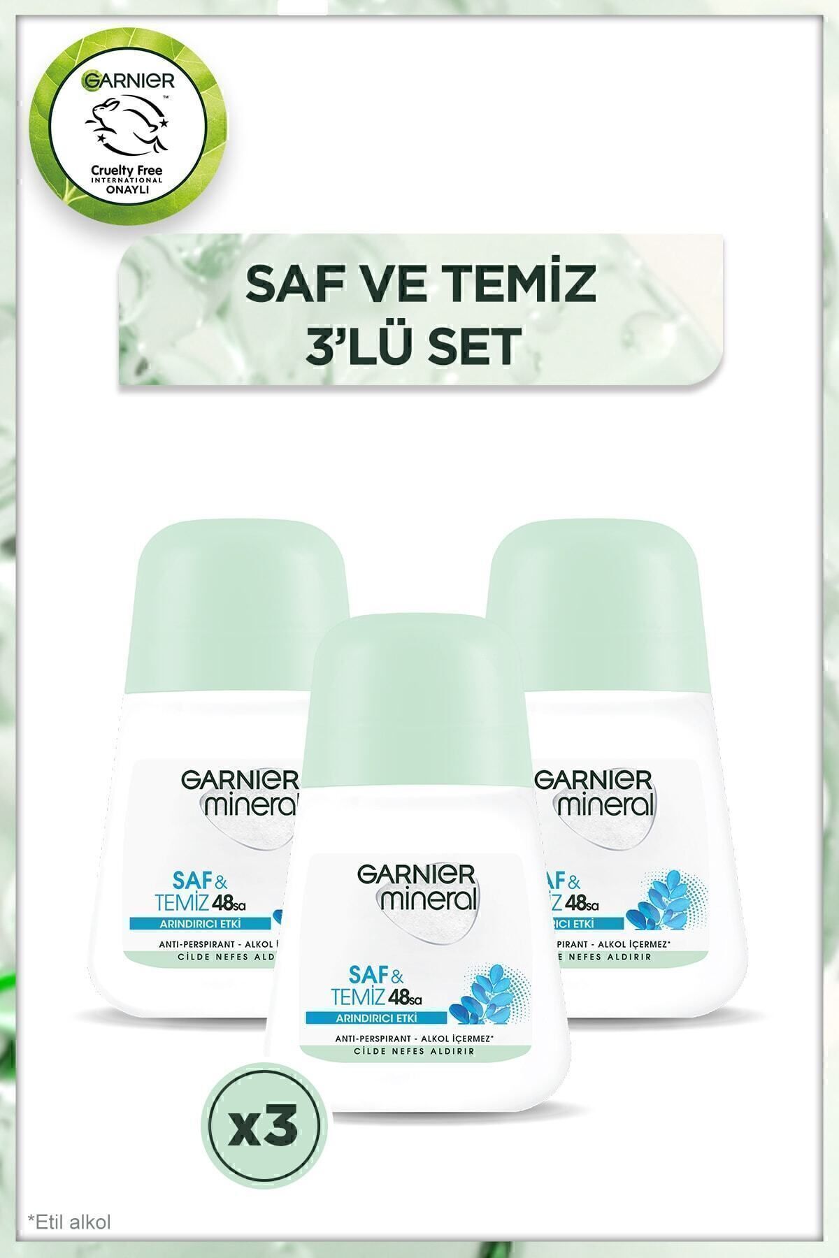 Mineral Saf&Temiz Roll-On Deodorant 3'lü Set