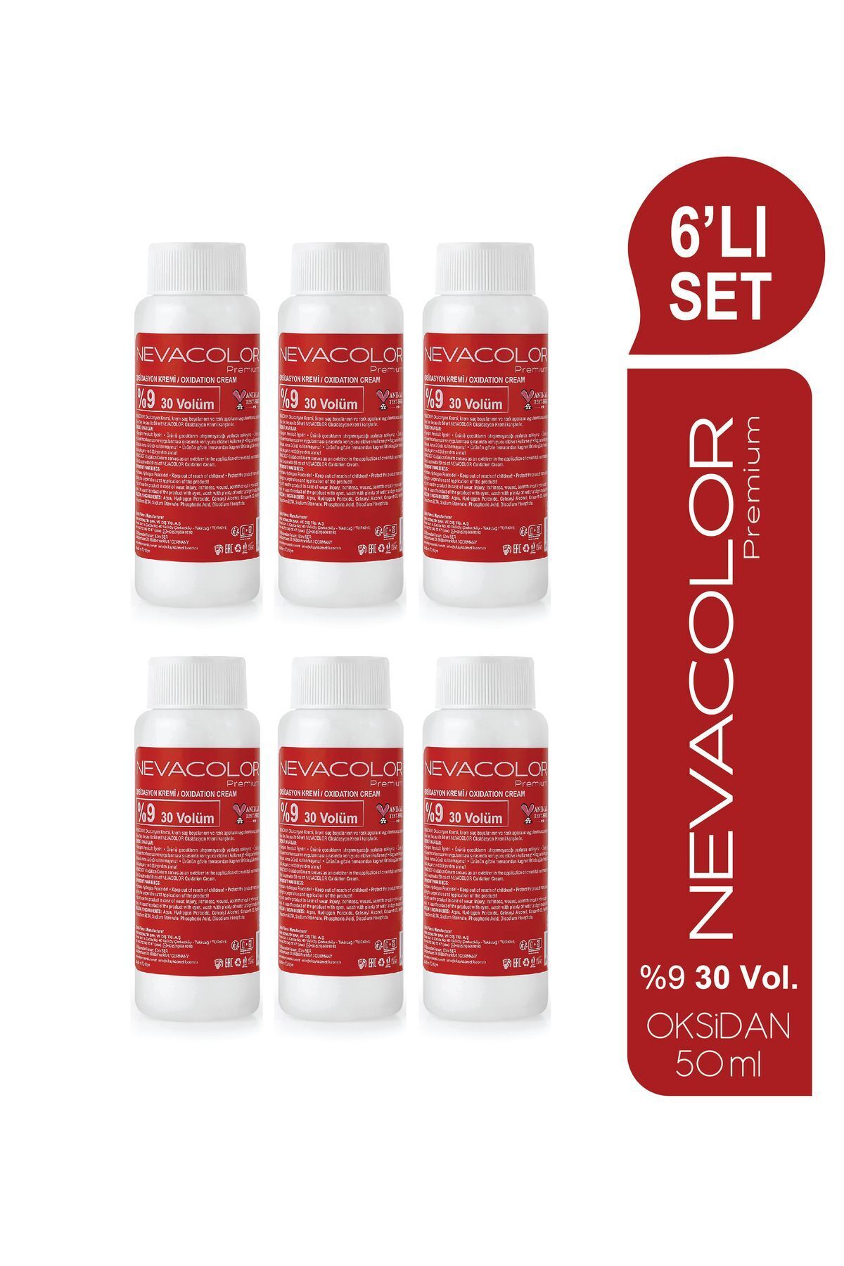 Oksidasyon Kremi 50 ml - 30 Volüm %9 6'lı