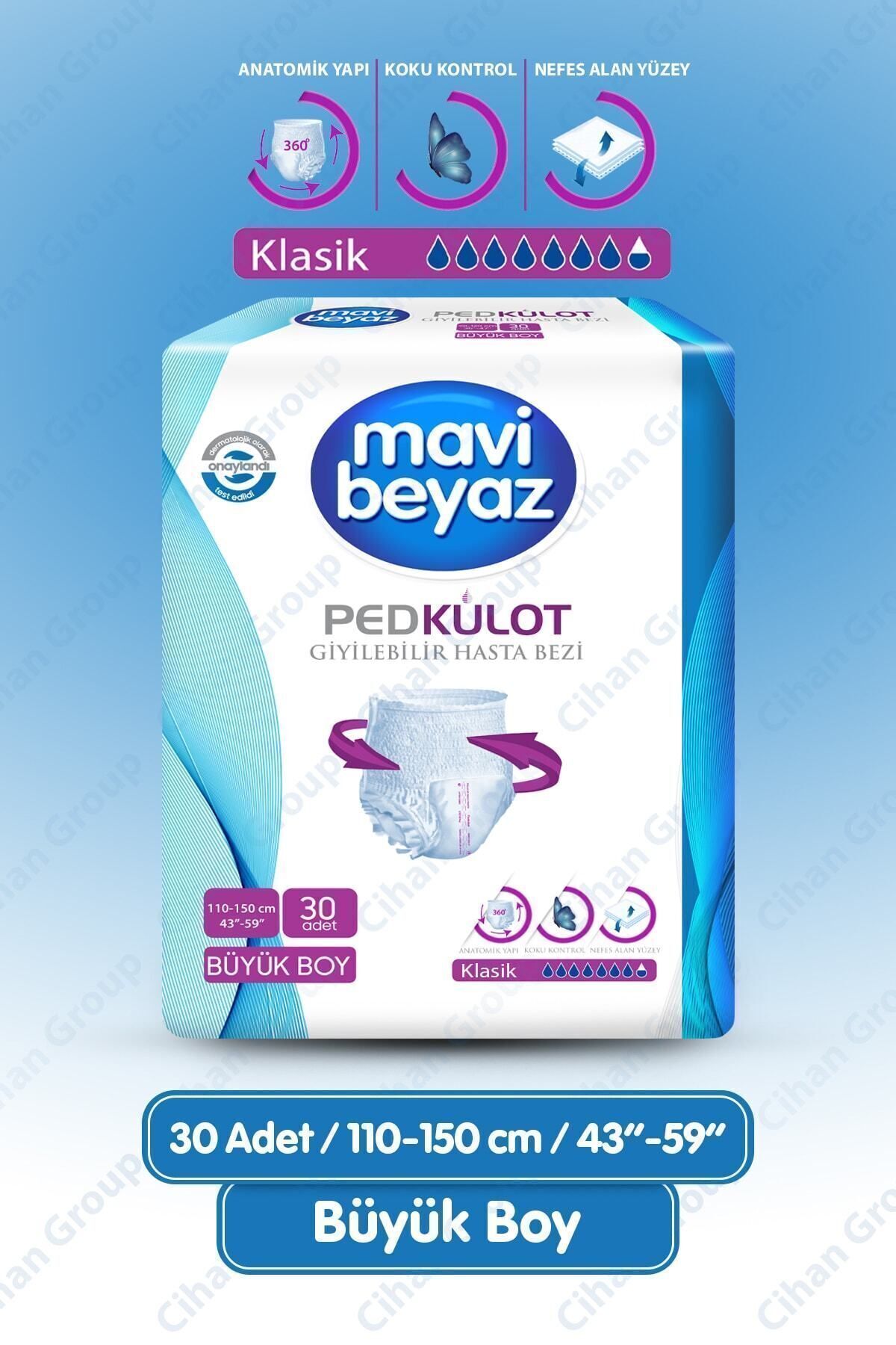 Ped Emici Külot Hasta Bezi Large Büyük (30 Adet)