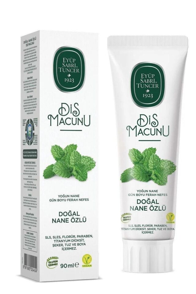 Doğal Diş Macunu 90 Ml Nane Özlü X 3 Adet