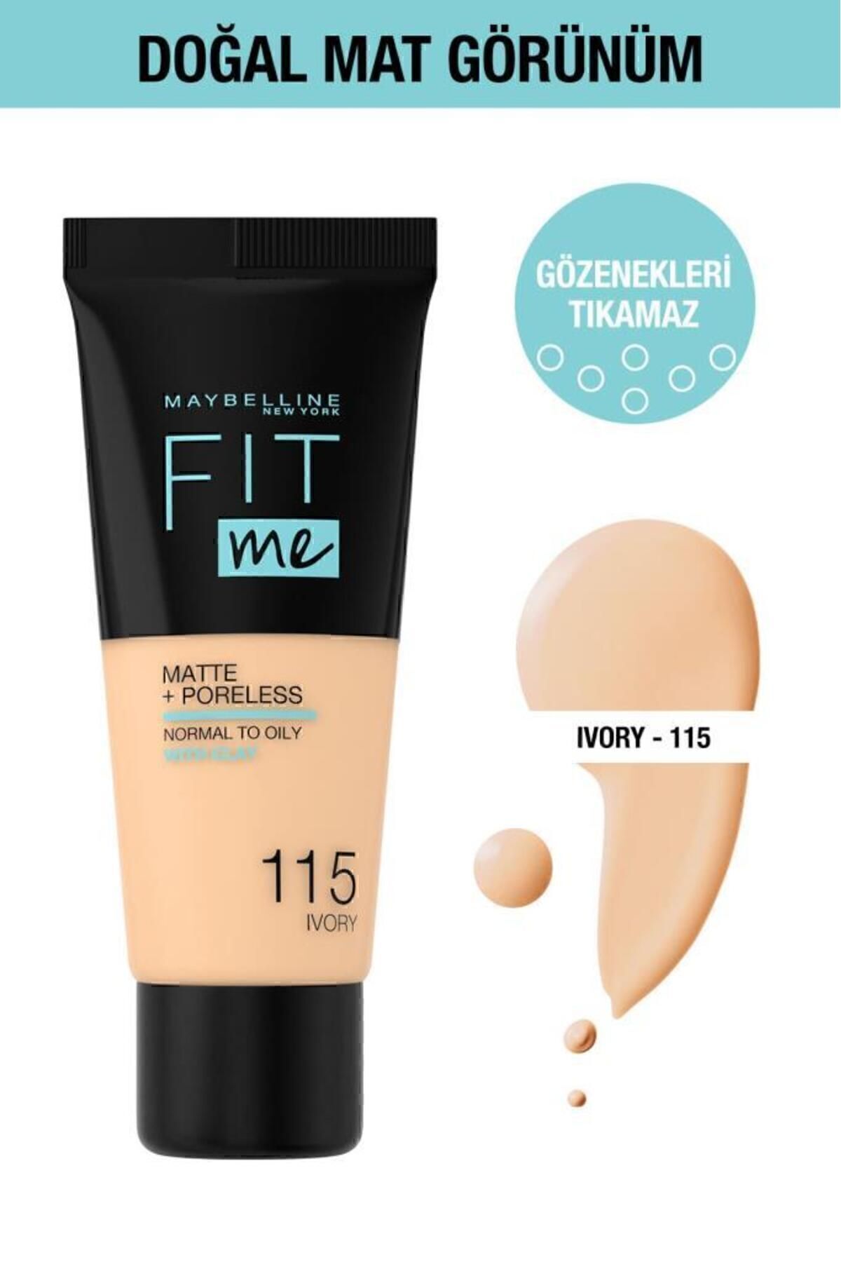 Fit Me Matte Poreless Fondöten - 115 Ivory