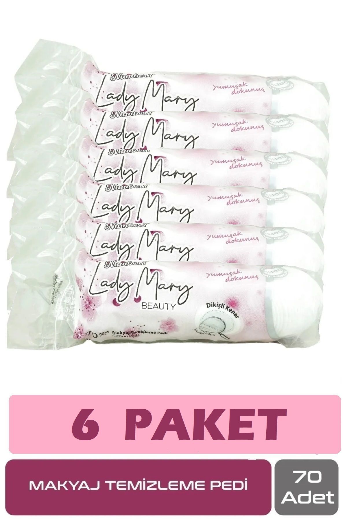 Lady Mary Makyaj Temizleme Pamuğu 70'li x6 Adet