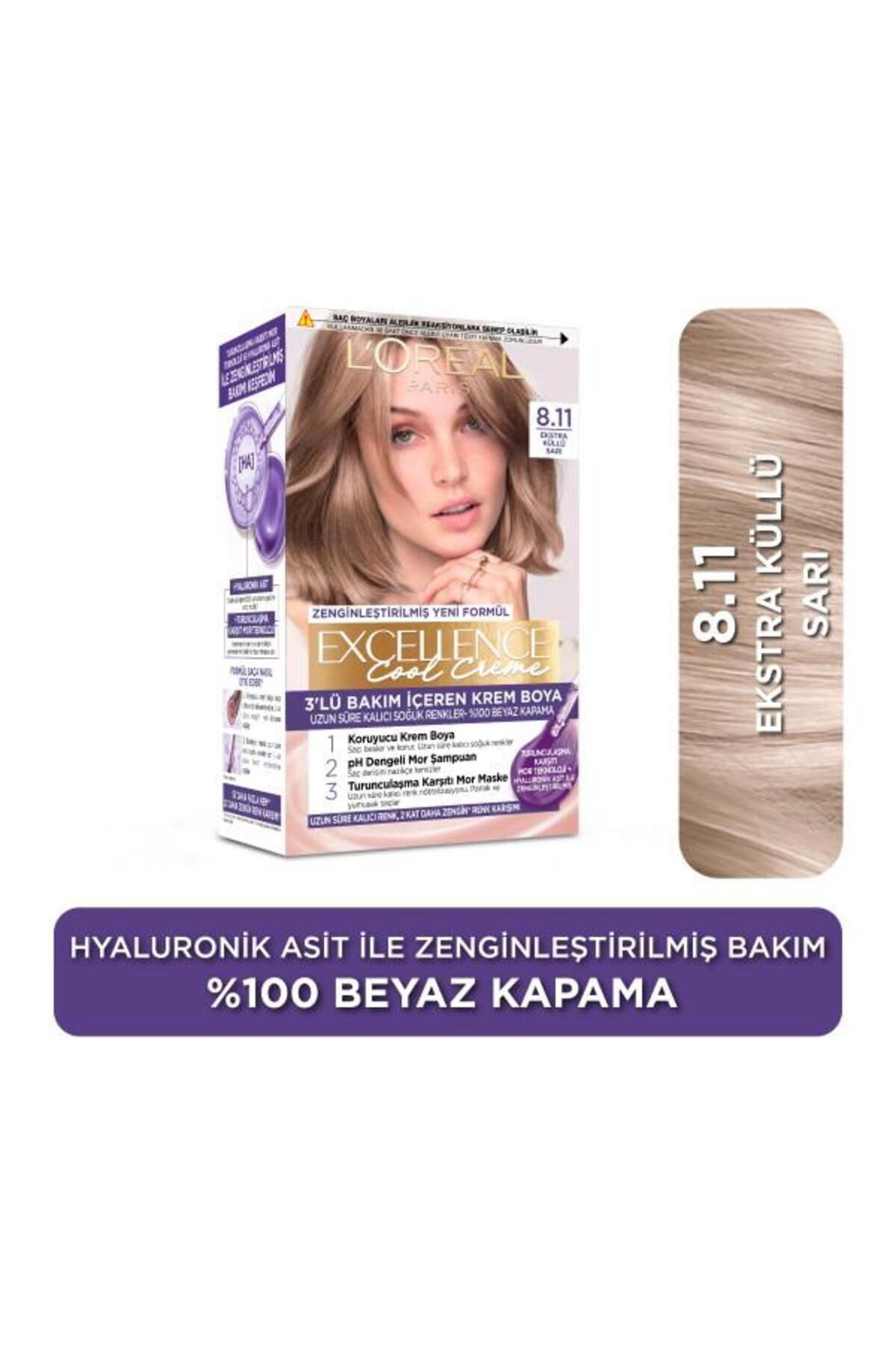 L'Oréal Paris Excellence Cool Creme 8.11 Ekstra Küllü Sarı Saç Boyası