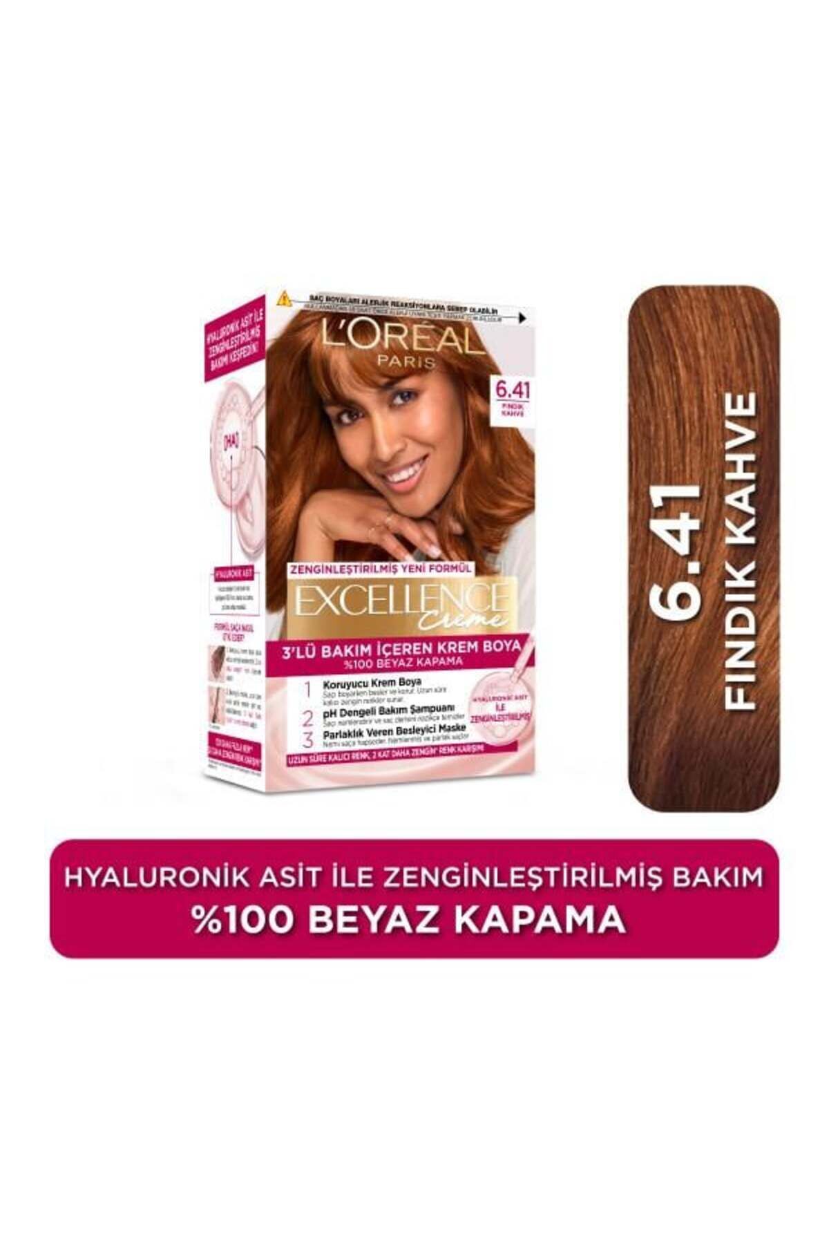 L'Oréal Paris Excellence Creme 6.41 Fındık Kahve Saç Boyası