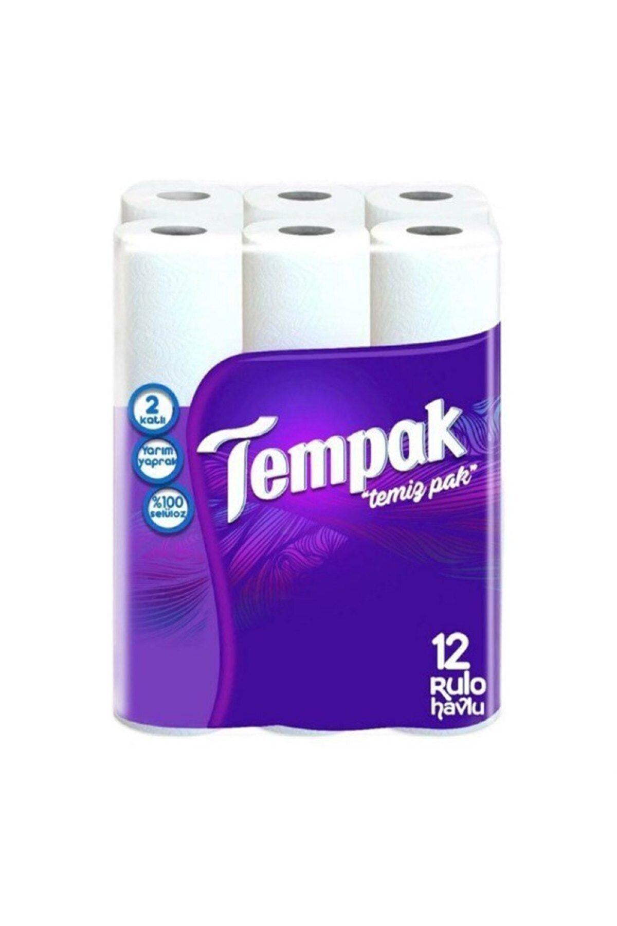 Kağıt Havlu Çift Katlı 12 Rulo 2 Adet