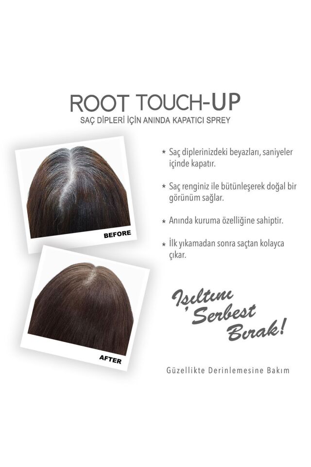 Koyu Kumral Saç Dipleri Için Anında Kapatıcı Sprey 75ml