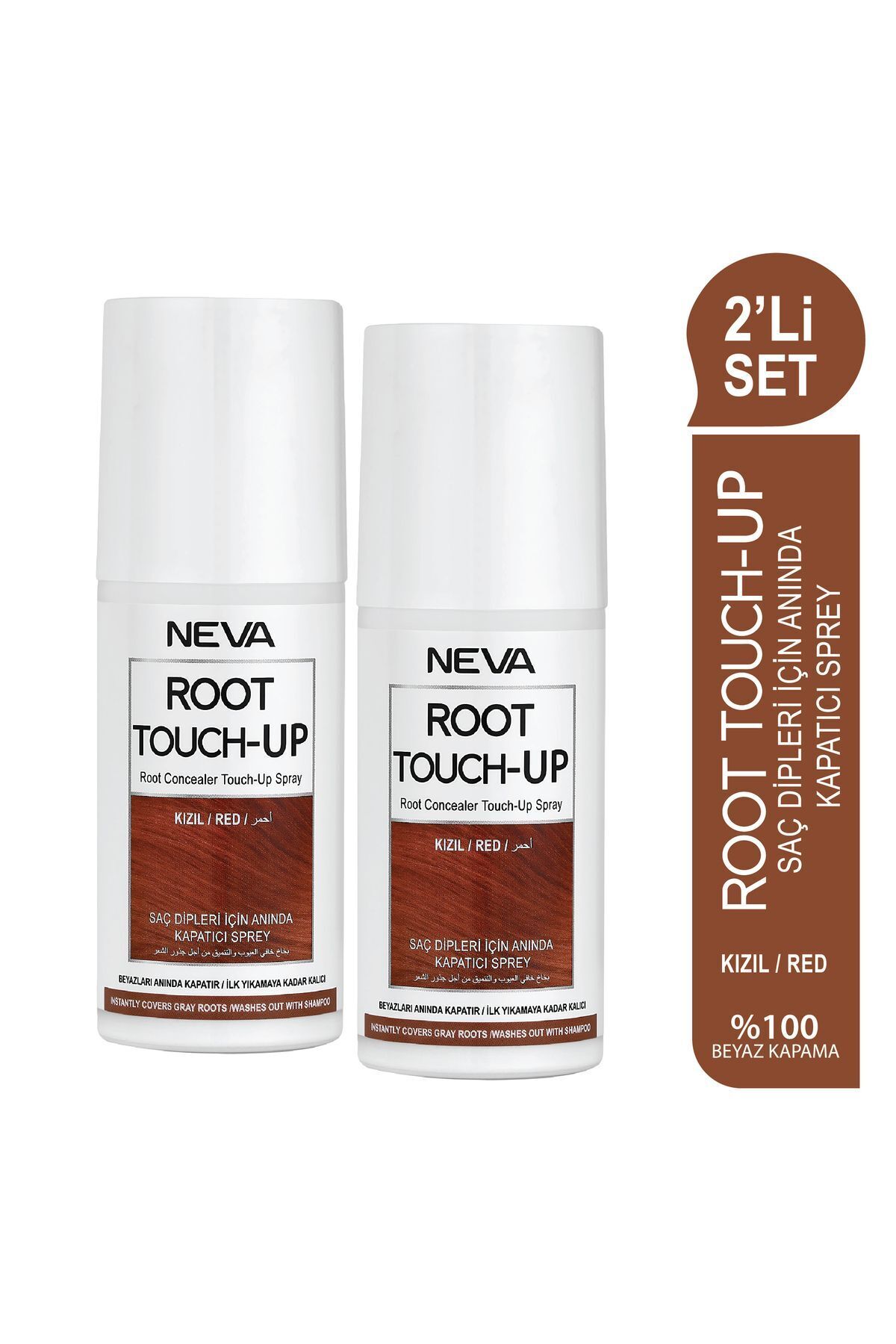 2'li Set Kızıl Saç Dipleri Için Anında Kapatıcı Sprey 75ml