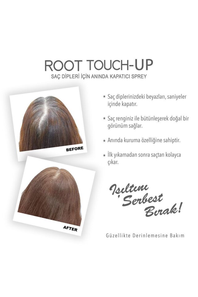 2'li Set Kumral Saç Dipleri Için Anında Kapatıcı Sprey 75ml