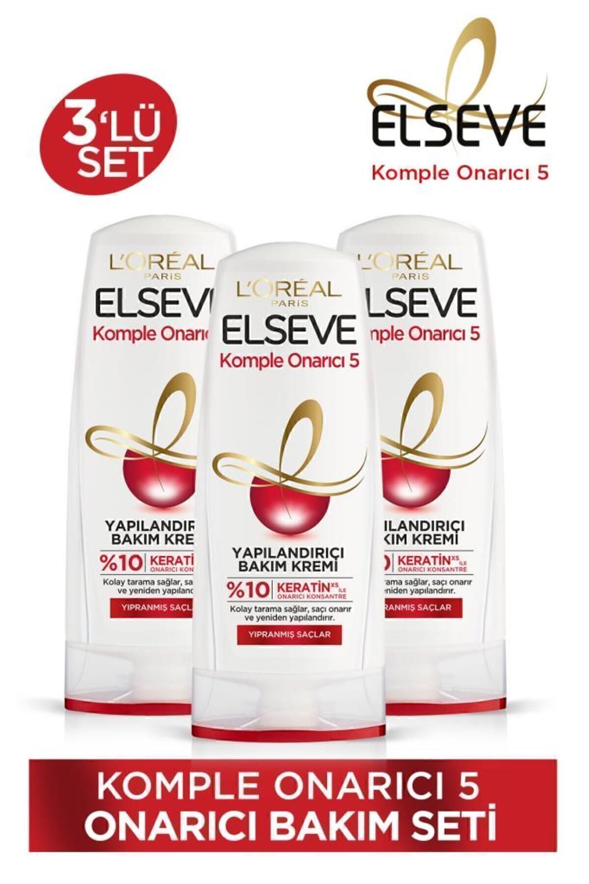 Komple Onarıcı 5 Yapılandırıcı Saç Kremi 360 ml 3'lü Onarıcı Saç Bakım Seti