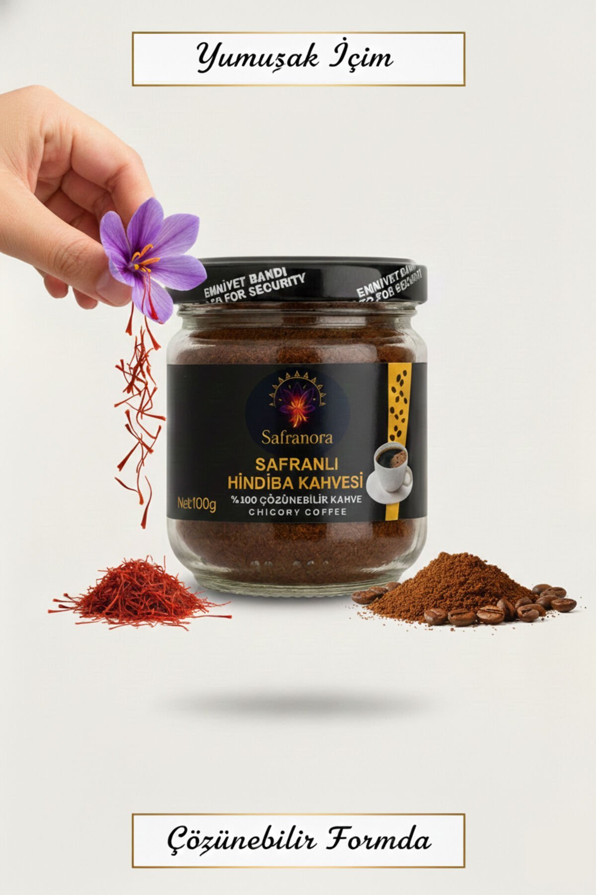 Safranlı Hindiba Kahvesi 100 Gr. 40 Kullanım